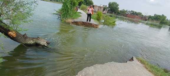 Roads cut off by floods, crops rotting