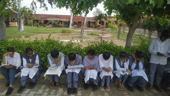 Water filled in the school of village Chindad, studies of students getting disrupted