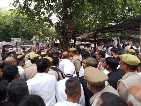 Before the statement, there was a clash between the advocate and the police, the force arrived