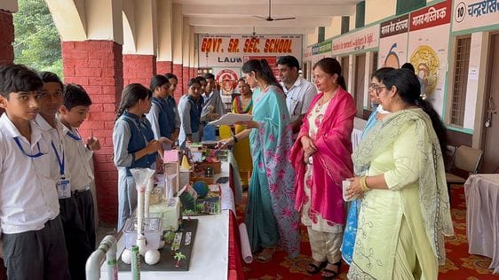 Children showed their talent in block level science exhibition
