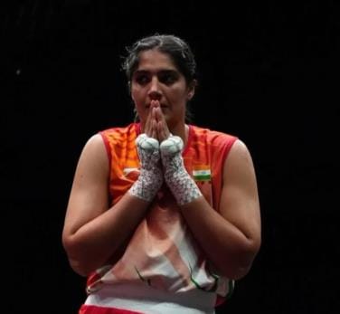Bhiwani's Nupur Sheoran and Jasmine Lamboria in the finals of the World Boxing Championship]