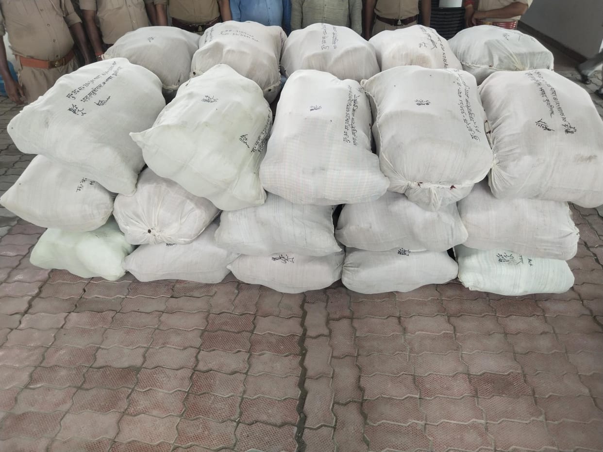 A consignment of ganja was being transported from Assam to Gorakhpur hidden in a tanker...two smugglers arrested