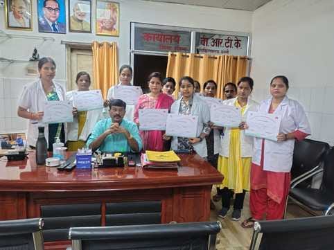Training completed, ANM got certificate