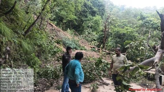 Traffic became smooth till km 15 on Purnagiri road