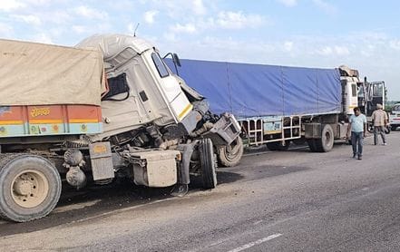 Truck driver died due to collision with unknown vehicle