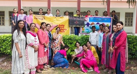 Students planted 100 saplings and took an oath to take care of them