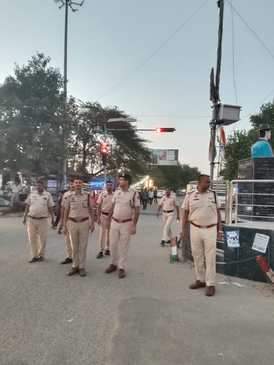 Police station in-charges patrolled and talked to people