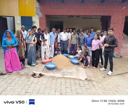 On the birthday of the grandson, Savamani was organized for the cattle