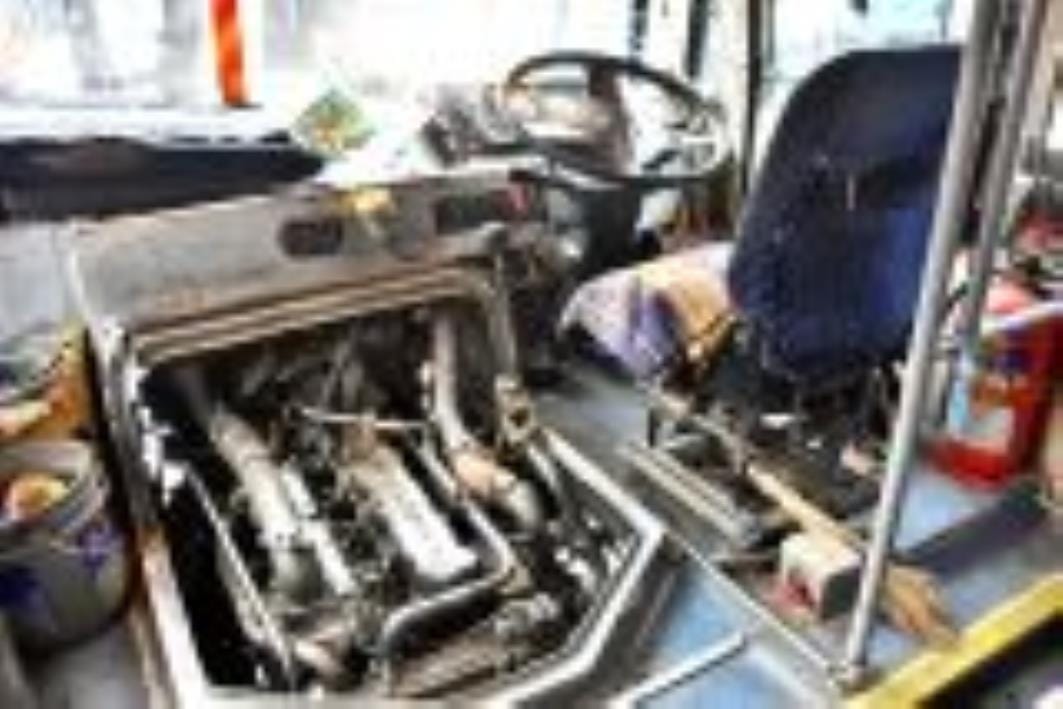 Roadways buses running with open wiring and torn tyres, risk of accidents