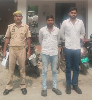 Two arrested for doing stunts while opening SUV's gate