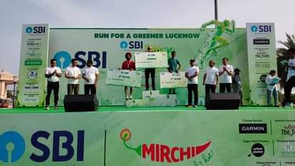 Hon. Chhinderpal secured third position in National Marathon