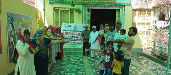 Oath was given in Church, Mahadev Temple, Ashram under Child Marriage Free India