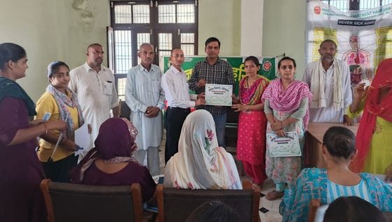 Horticulture department taught women in Malvi village how to make pickles