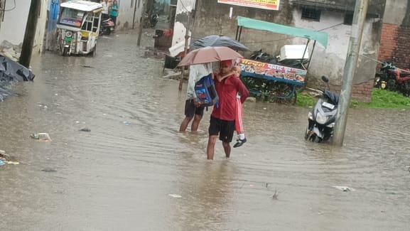 31.4 mm rain in six hours, waterlogging from city to village