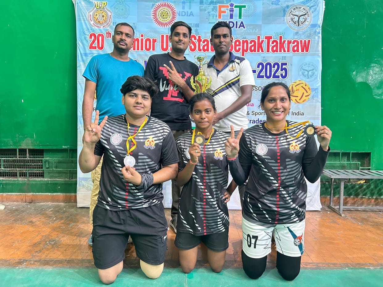 Kanpur girls won bronze in Sepak Takraw competition