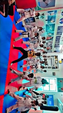 Nine players won white belt by showing their prowess in Karate