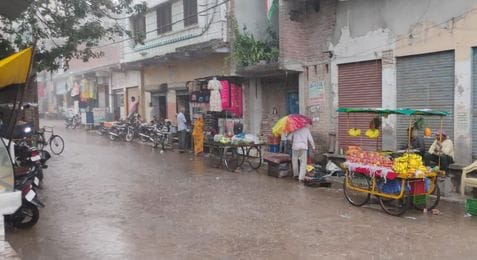 The weather became pleasant after the rain in Patiali