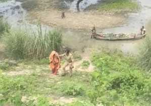 Troubled by her drunken husband, a woman jumped into the river