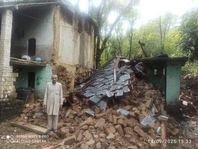 Damage in Sarkaghat due to rain