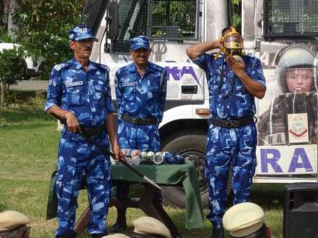 RAF gave training to district police on less lethal weapons