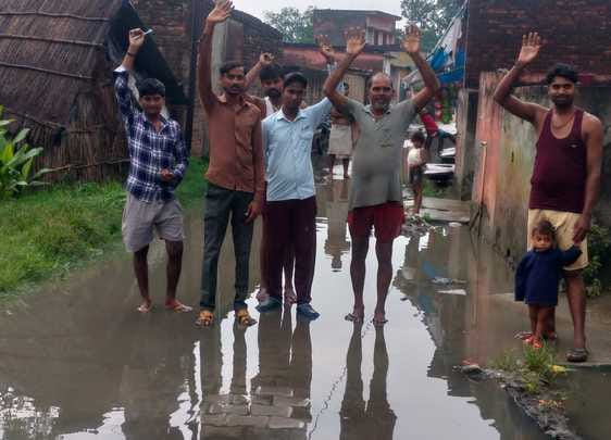 There was no relief from waterlogging, people protested