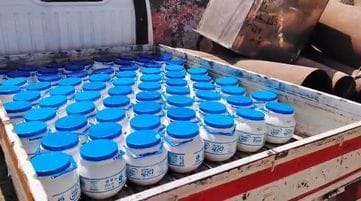 Police seized 350 kg of curd, food department took samples