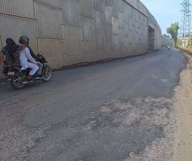 The overbridge work which was stopped for months has resumed
