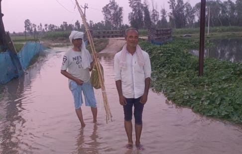Kewani's flood submerged fields and roads