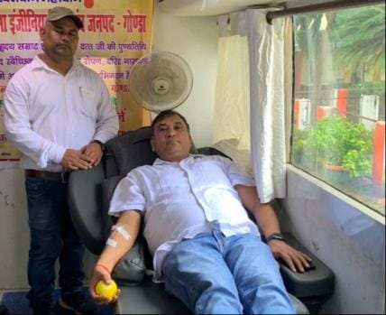 Blood donation and tree plantation on Engineers Day