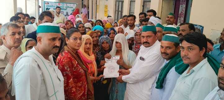 Dharna-demonstration against irregularities in ration shop elections