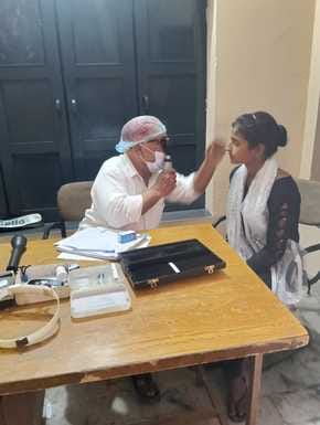 117 patients got themselves examined in the eye camp