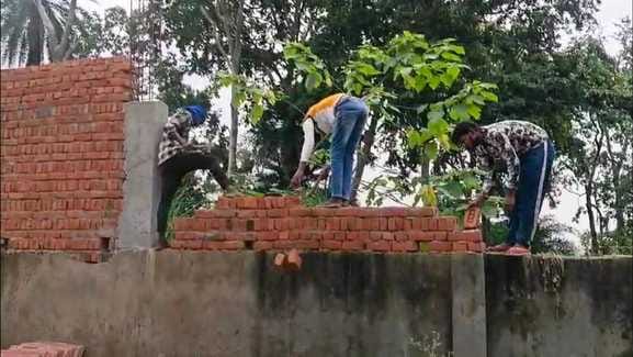 Revenue department team stopped the construction work