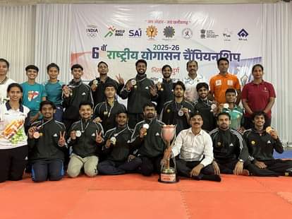 Haryana team stood second in the sixth national yogasana competition