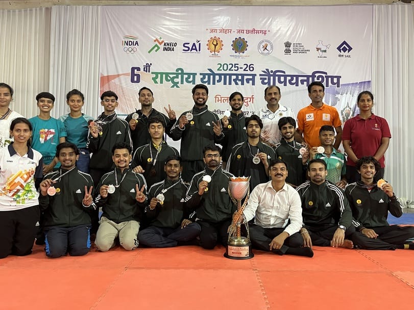Haryana team stood second in the sixth national yogasana competition