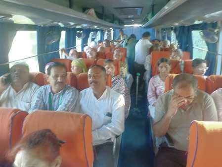 The elderly from the old age home visited Khatu Shyamji