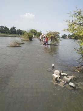 Water in roads and streets in Jithauli