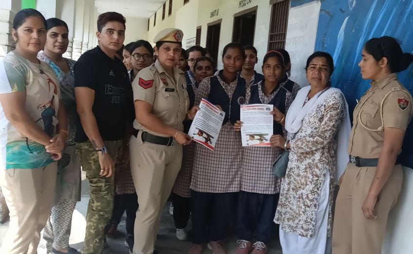 Durga Shakti team taught self-defense techniques to girl students