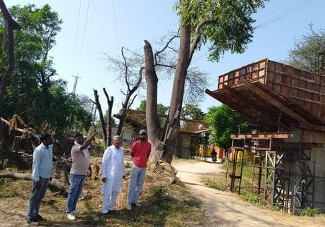 Kanina-Ateli railway overbridge construction is going on at a snail's pace, people are troubled