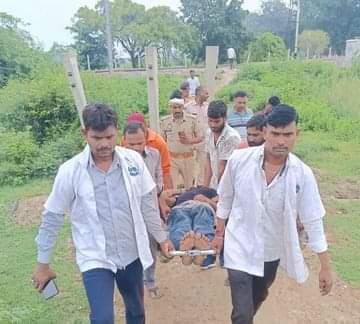The youth injured after falling from the train was taken to the hospital