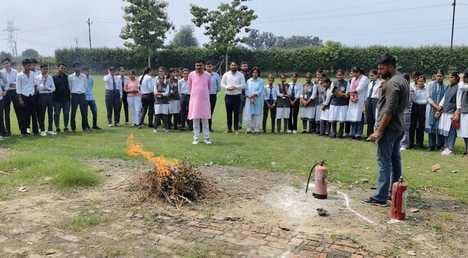Fire cylinder training given to students