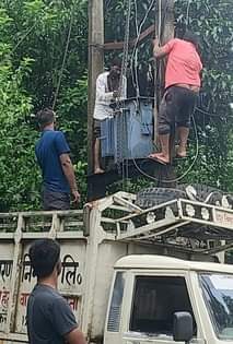 Transformer changed in Parasohiya, electricity was out for ten days