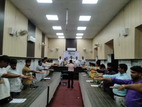 Sanitation workers administered cleanliness oath
