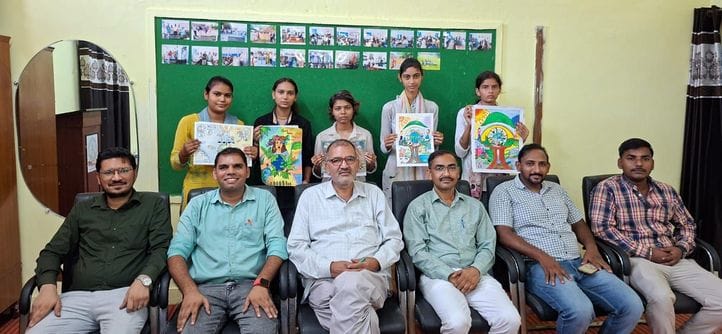Preeti stood first in the poster making competition
