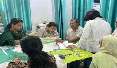 375 patients were examined in the camp.
