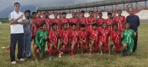 Haryana's football team qualified for the final round, Mangali's Renu scored 2 goals and Neha scored 1 goal