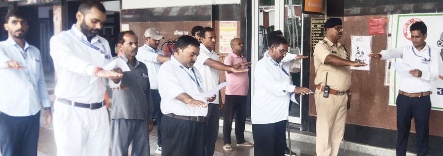Took oath to clean the station premises