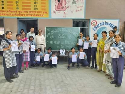 Isha was first in speech and Natasha was first in painting competition