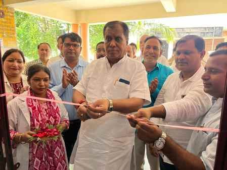 Health check-up and distribution of medicines
