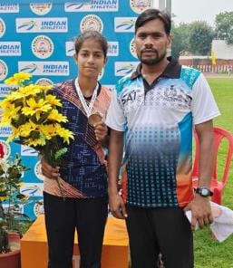 The district's daughter brought glory to the district by winning bronze in the state competition