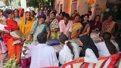 Women's health was checked and medicines were prescribed.